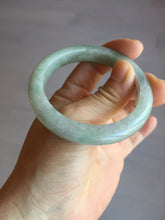 Load image into Gallery viewer, 52mm 100% natural certified light green/gray jadeite jade bangle AX130-0235