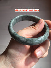 Load image into Gallery viewer, Size 50-57mm Type A 100% Natural dark green/white/black Jadeite Jade bangle with defects group Gl48