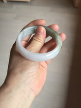 Load image into Gallery viewer, 54.2mm Certified type A 100% Natural dark green brown white purple Jadeite bangle AD120-3001