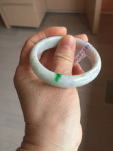 Load image into Gallery viewer, 52.2mm certified 100% natural type A white sunny green yellow purple(FU LU SHOU) oval jadeite bangle PH168-5800