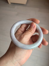 Load image into Gallery viewer, 58.5mm certified type A 100% Natural light green/purple round cut Jadeite Jade bangle BM83-0021