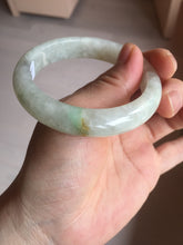Load image into Gallery viewer, 54.7mm Certified 100% natural Type A fresh sunny green white jadeite jade bangle BN3-6337