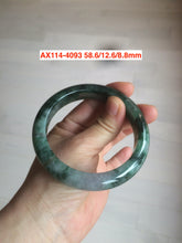 Load image into Gallery viewer, Sale! Type A 100% Natural dark green/white/black Jadeite Jade bangle with defects group 3