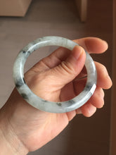 Load image into Gallery viewer, 56mm certificate 100% natural Type A white dark green ink painting (水墨) round cut jadeite jade bangle PC157-3144