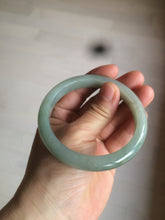 Load image into Gallery viewer, 57.4mm 100% natural Type A icy oily dark green/gray jadeite jade bangle AX59-0336