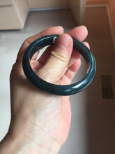 Load image into Gallery viewer, 52.5mm Certified Type A 100% Natural dark green/blue/gray/black Guatemala Jadeite bangle PB276-0696