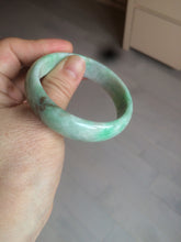 Load image into Gallery viewer, 50.5mm Certified Type A 100% Natural sunny apple green/brown oval Jadeite Jade bangle AZ134-1459