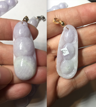 Load image into Gallery viewer, Type A 100% Natural white/green/purple Four Seasons Fortune Beans jadeite jade pendant group BK101