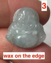 Load image into Gallery viewer, 100% Natural type A green/white small happy buddha jadeite Jade pendant necklace group BP111