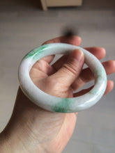 Load image into Gallery viewer, 60mm certified 100% natural type A sunny green white jadeite jade bangle BH31-5424