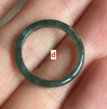 Load image into Gallery viewer, Size5 100% natural type A icy watery light green/blue/yellow/gray skinny Guatemala jadeite jade slim band ring AR105