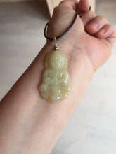 Load image into Gallery viewer, 100% natural white grade A yellow/brown/green jadeite jade Guanyin pendants AX160