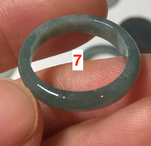 Load image into Gallery viewer, 15.9mm 5 1/4 100% natural type A icy watery green/blue icy watery Guatemala jadeite jade band ring group BP86