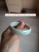 Load image into Gallery viewer, 52.8mm certified 100% natural Type A light green red yellow gray thin jadeite jade bangle group GL20