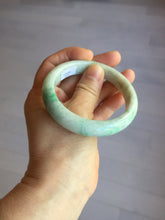 Load image into Gallery viewer, 56mm Certified type A 100% Natural sunny green/white Jadeite bangle AY87-3479
