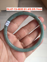 Load image into Gallery viewer, 54-62mm Certified type A 100% Natural dark green/blue/gray slim round cut guatemala Jadeite bangle(different size with defects) group GL47