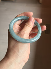 Load image into Gallery viewer, 55.5mm Certified Type A 100% Natural dark green/purple/gray round cut Jadeite bangle AA127-6935