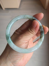 Load image into Gallery viewer, Sold! please don't order. THanks. 57mm certified type A 100% Natural green/brown/purple slim round cut jadeite jade bangle GL38-6-9010