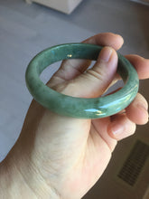 Load image into Gallery viewer, 56.8mm Certified Type A 100% Natural black/dark green/gray Jadeite bangle PJ50-2848