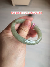 Load image into Gallery viewer, 45-49.2mm Type A 100% Natural light green/yellow/gray Jadeite Jade bangle for little kids/small adult hand BG3
