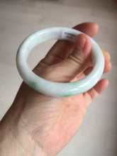 Load image into Gallery viewer, 55.7mm Certified Type A 100% Natural sunny green white Jadeite Jade bangle BP44-3179