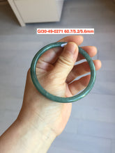 Load image into Gallery viewer, 55-62mm Certified type A 100% Natural dark green/blue/black slim round cut Guatemala Jadeite bangle(different size with defects) group GL30