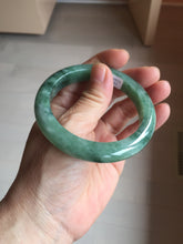 Load image into Gallery viewer, 56.5mm Certified Type A 100% Natural Woodland Green Jadeite Bangle BH234-0253