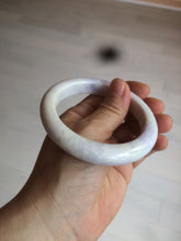Load image into Gallery viewer, 56.1mm certified 100% natural icy light white/green/purple jadeite jade bangle AX9-0638