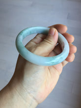 Load image into Gallery viewer, 55.5mm Certified Type A 100% Natural light green purple with floating flowers Jadeite bangle PA131-6646