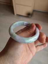 Load image into Gallery viewer, 52.5mm certified type A 100% Natural light green/yellow/purple(FU LU Shou) oval jadeite jade bangle AK59-0766