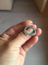 Load image into Gallery viewer, 18.5mm 8 1/2 100% natural type A dark green/gray/black Guatemala jadeite jade band ring BP153