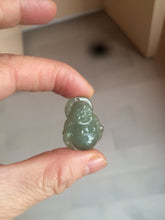 Load image into Gallery viewer, 100% Natural type A dark green/gray happy buddha jadeite Jade pendant necklace group BG8