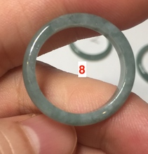 Load image into Gallery viewer, 100% natural type A icy watery light green/blue/gray Guatemala jadeite jade band ring R117