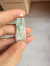 Load image into Gallery viewer, 100% Natural type A light green safe and sound pendant with the carved hieroglyph of "Buddha" jadeite Jade pendant group B99