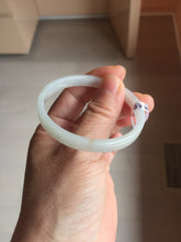 Load image into Gallery viewer, 48.5mm certified 100% natural type A light green orange purple white thin square style jadeite bangle PH255-0968