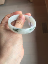 Load image into Gallery viewer, 52.5mm Certificated Type A100% green/white thin Jadeite Jade bangle F10-1164