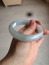 Load image into Gallery viewer, 55.9mm Certified Type A 100% Natural Icy watery white/gray/clear Jadeite Jade bangle BG20-5830