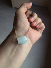 Load image into Gallery viewer, 100% natural type A light green/white/purple Buddhist six-character Great Bright Mantra(六字箴言) hexagonal prism jadeite jade bead group W106