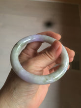 Load image into Gallery viewer, 54.3mm Certified 100% natural Type A green/brown/purple round cut jadeite jade bangle AZ26-5218