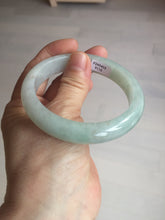 Load image into Gallery viewer, 58.8mm Certified Type A 100% Natural icy watery green white Jadeite Jade bangle BH86-9115