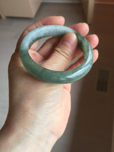 Load image into Gallery viewer, 50.5mm Certified type A 100% Natural icy watery oily dark green white Jadeite Jade bangle PB122-3460
