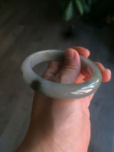 Load image into Gallery viewer, 57.7mm Certified 100% natural Type A dark green/gray jadeite jade bangle AJ65-8080