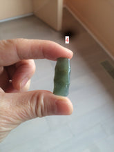 Load image into Gallery viewer, 100% Natural type A green/white/purple Jadeite Jade bamboo pendant group AC81