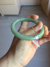 Load image into Gallery viewer, 57.6mm Certified Type A 100% Natural Oily Dark Green Gray Black(油青) Jadeite Jade Bangle PE104-7161
