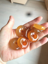 Load image into Gallery viewer, 30.5mm 100% natural icy clear red/yellow agate safety guardian donut add on item SY25