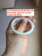Load image into Gallery viewer, 44-52 mm Type A 100% Natural light green/yellow/gray oval Jadeite Jade bangle group for kids/small adult hand GL27 Add-on item.