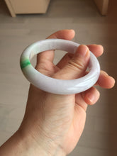 Load image into Gallery viewer, 58.5mm Certified type A 100% Natural sunny green/white/purple(春带彩) Jadeite bangle BS68-2531