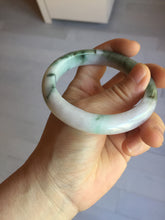Load image into Gallery viewer, 57mm Certified Type A 100% Natural sunny green white purple gray Jadeite bangle PE122-1261