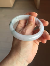 Load image into Gallery viewer, 58.5mm certified Type A 100% Natural white light green purple Jadeite Jade bangle PF68-0501