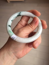 Load image into Gallery viewer, 57.5mm certified type A 100% Natural sunny green/purple round cut Jadeite jade bangle PH186-1264